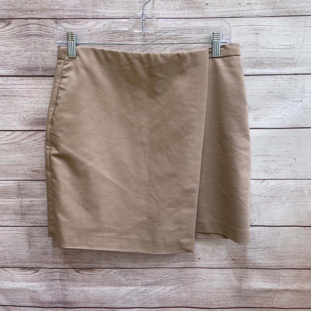 PHILOSOPHY FAUX WRAP SKIRT IN KHAKI